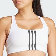 foto REGGISENO SPORTIVO POWERIMPACT TRAINING 3 STRIPES WHITE