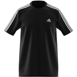 foto T SHIRT ESSENTIALS SINGLE JERSEY 3 STRIPES BLACK