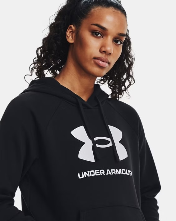 UNDER ARMOUR Felpa con cappuccio UA Rival Fleece Big Logo da donna