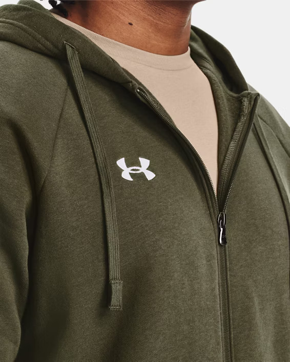 UNDER ARMOUR Felpa con cappuccio UA Rival Fleece Full-Zip da uomo