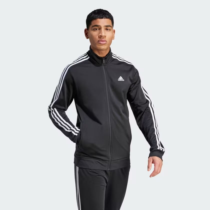 GIACCA TUTA BASIC 3 STRIPES FLEECE BLACK